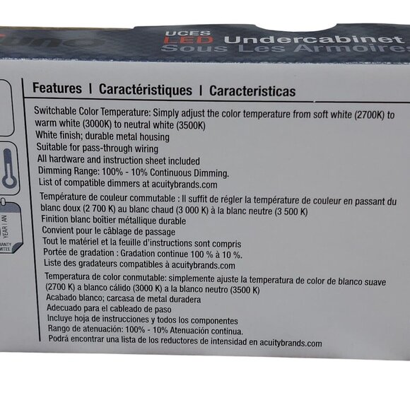 Juno LED Dimmable Fixture UCES 12" Undercabinet Light SWW6 90CRI WH M6 6.7W - Picture 10 of 11